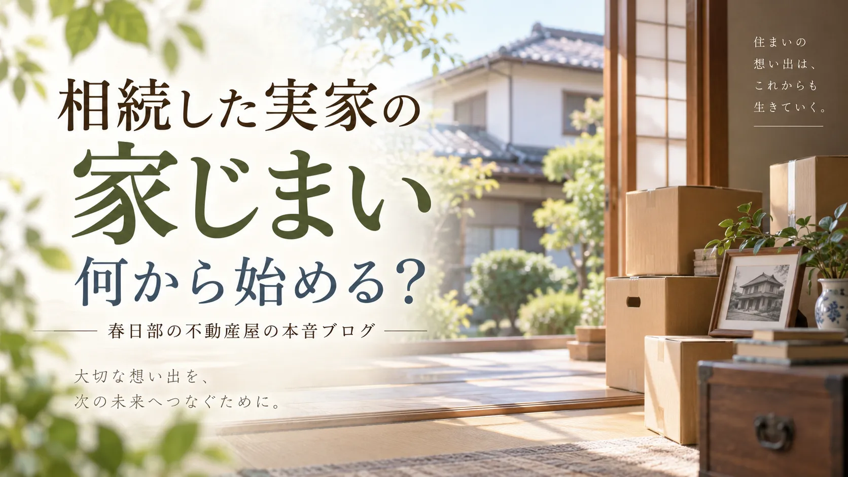 相続した実家の「家じまい」は何から始める?特定空家になる前に考えたいこと|春日部の不動産屋のホンネ